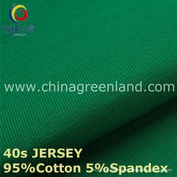40s algodão spandex malha jersey tecido para vestuário camisa (gllml219)